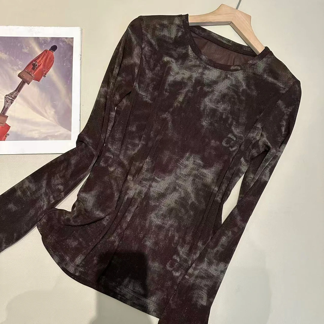 《姚家优麦汇》Y6798秋款圆领设计感时尚百搭长袖显瘦上衣款女