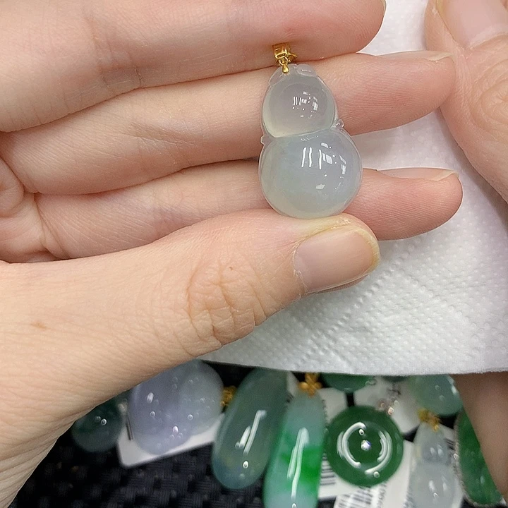 颈饰18K金镶嵌翡翠1235578899