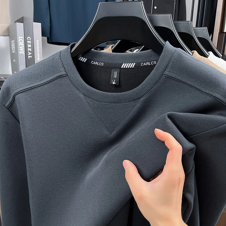 卫衣长袖上衣运动户外休闲宽松圆领大码打底春秋透气薄款弹力秋冬