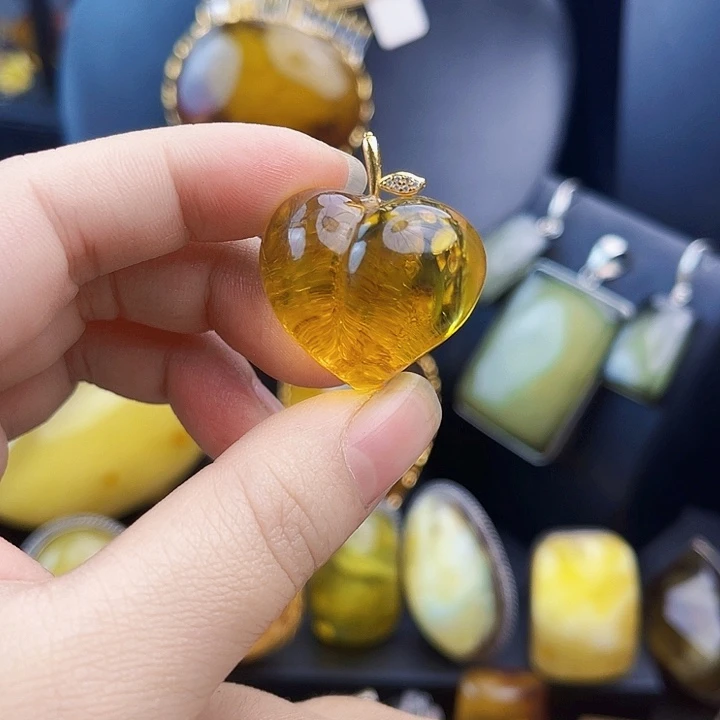 琥珀银S925镶嵌裸石