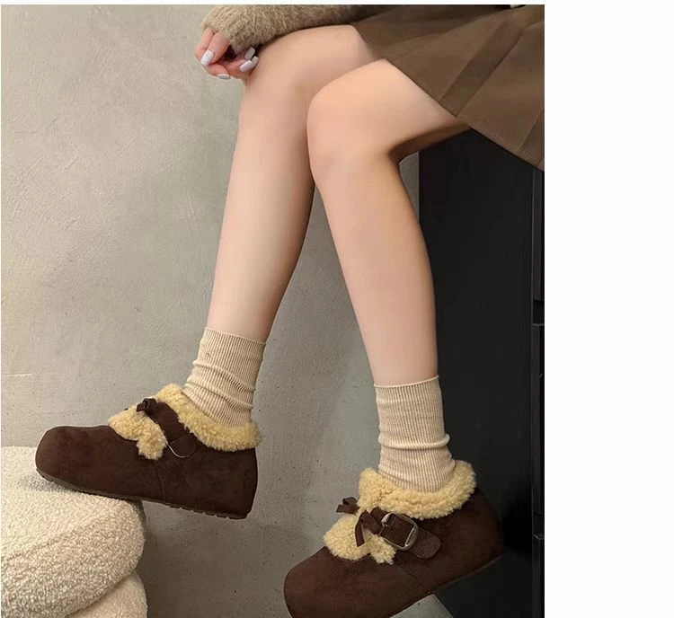 【新疆包邮】25年新款厚底百搭加厚加绒博肯鞋A98-1