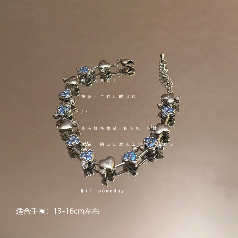 合金莫桑石手链 【莫吉托】小众百搭设计感时尚个性手链11006-01