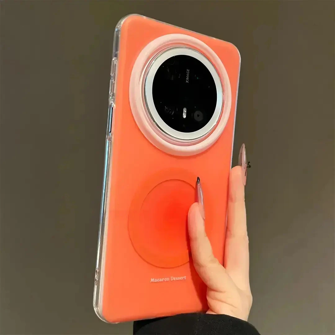 ins落日橙适用华为mate80pro手机壳mate70pro磨砂磁吸Mate60Pro