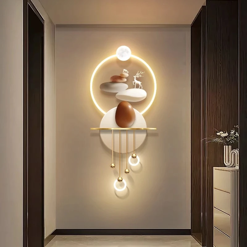 吉祥安泰爆款玄关时来运转装饰画过道挂画走廊尽头2024年入户画