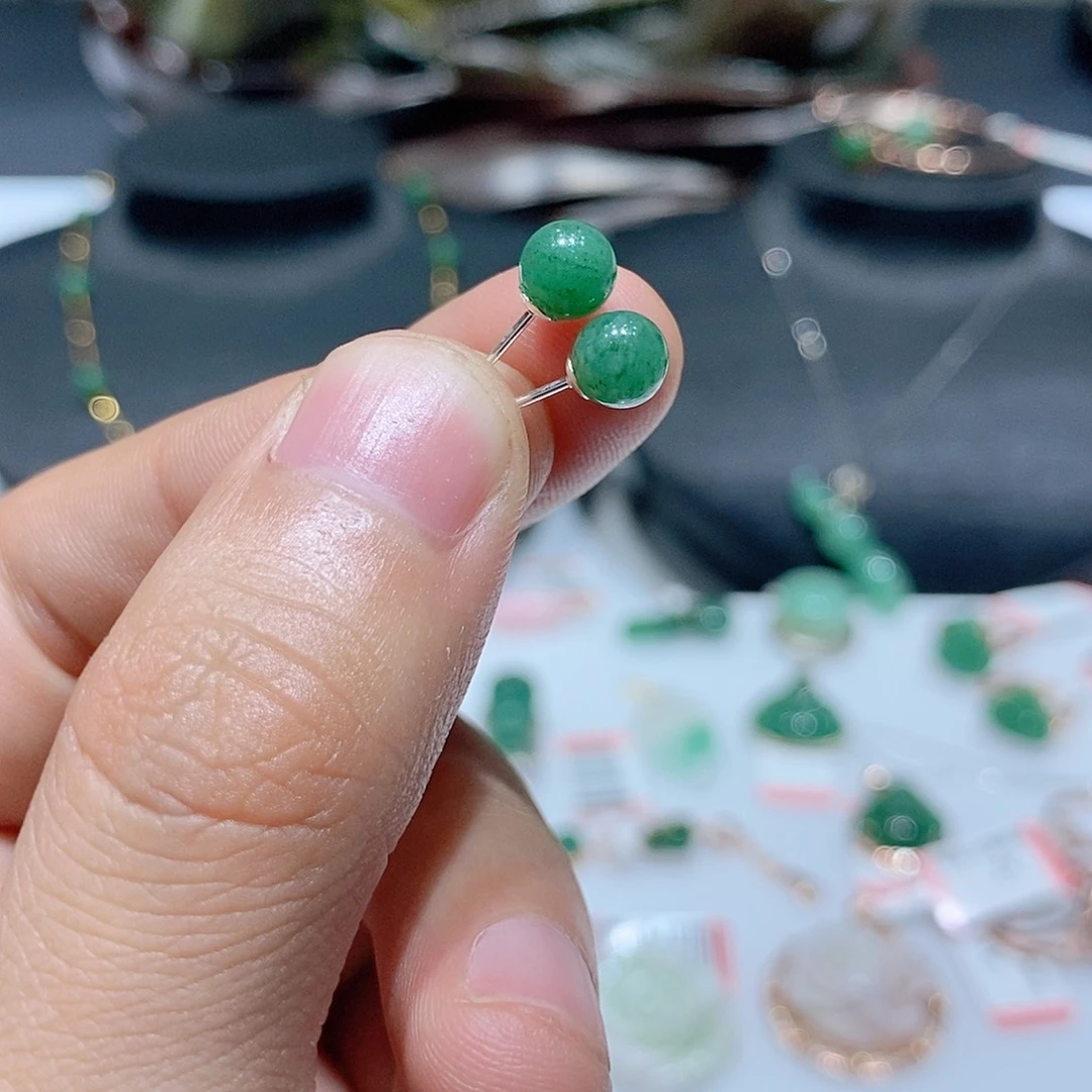 独山玉银S925镶嵌吊坠