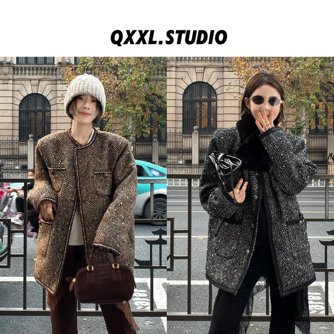 邱小小丽呀 演唱会同款高级感小香名媛风90白鸭绒羽绒服百搭外套