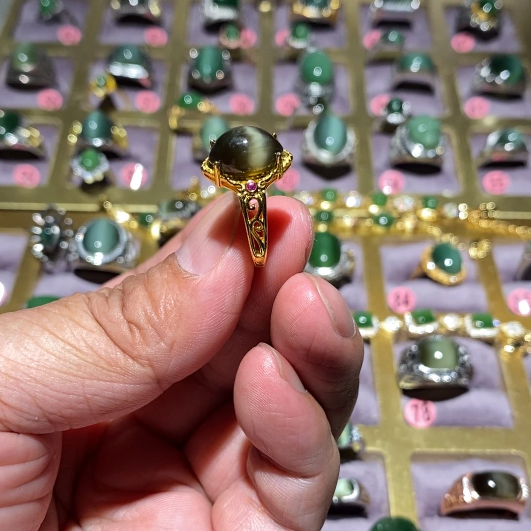 和田玉（碧玉）戒指未镶嵌