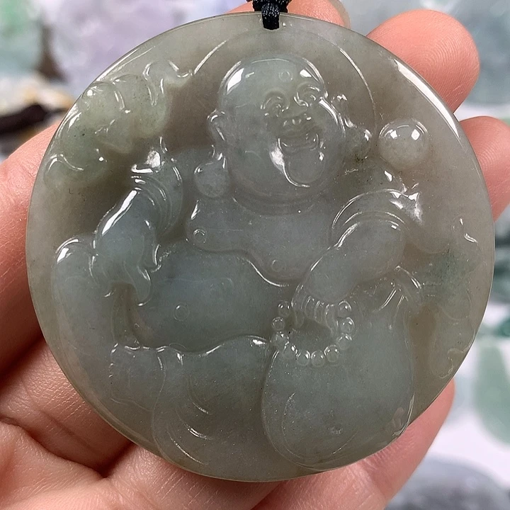 翡翠未镶嵌颈饰逍遥佛福利福利