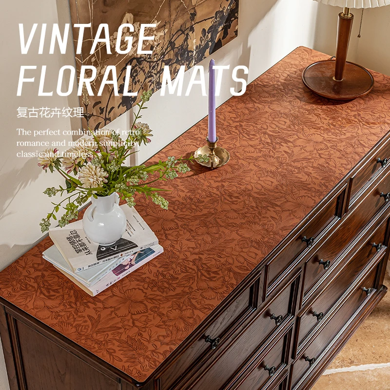 美式复古电视柜垫桌台面垫免洗防烫方形入户鞋柜垫餐边柜防水桌布
