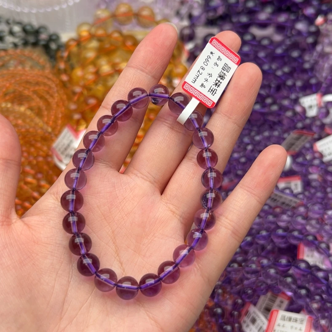 水晶未镶嵌手链紫水晶