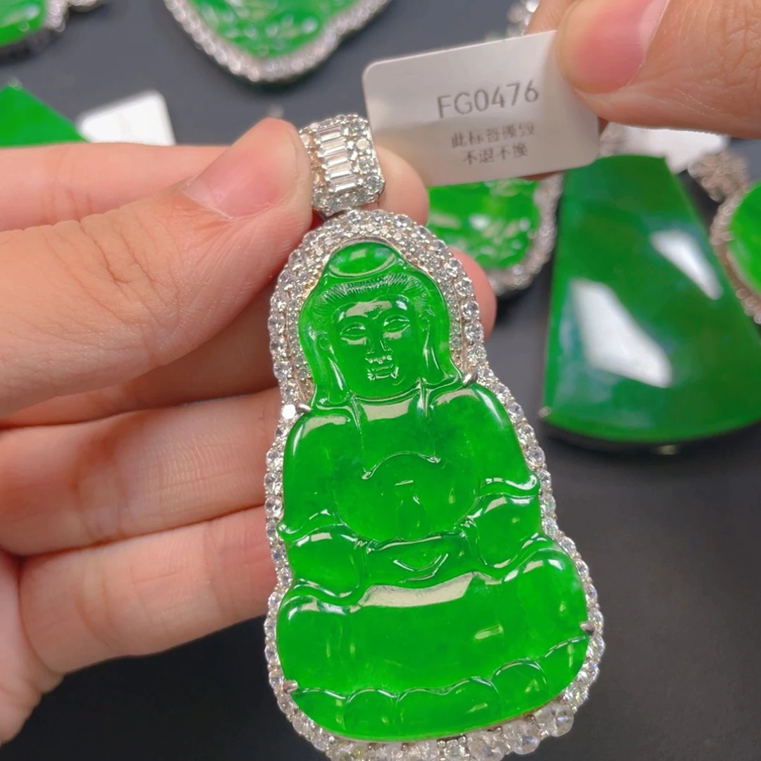 【闪购商品】颈饰银S925镶嵌翡翠森*翡翠