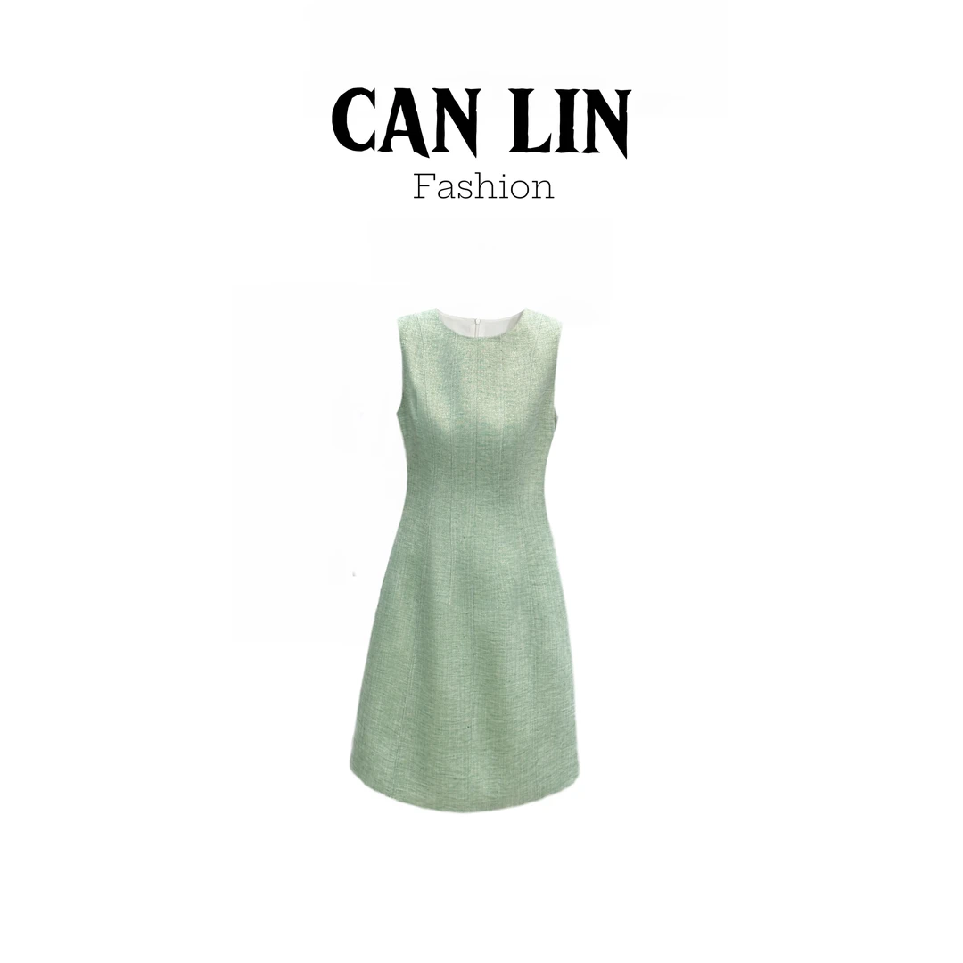 CANLIN|2026夏季法式简约高级感【天丝亚麻】气质显瘦连衣裙G220