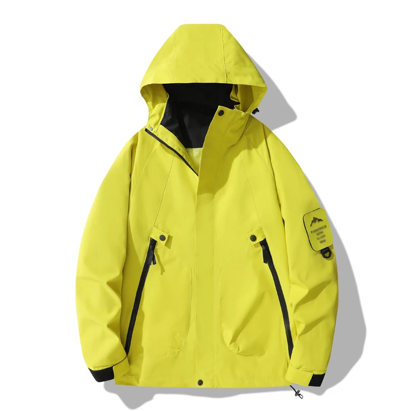 情侣户外冲锋衣春秋运动休闲外套防水防风登山服潮流男女同款上衣