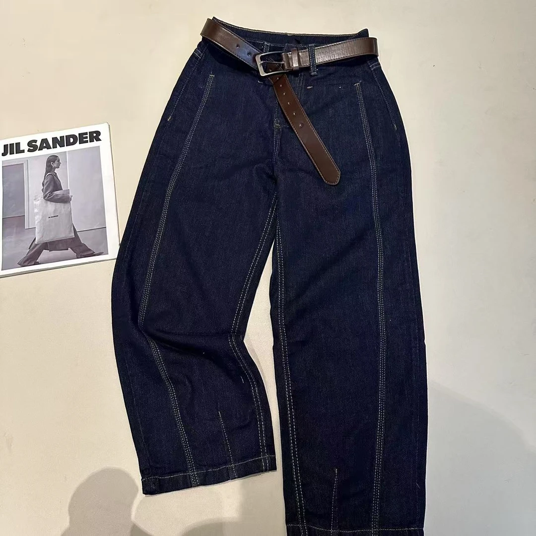 《姚家优麦汇》K5829春款水洗九分奶奶牛仔裤显瘦百搭新款裤子