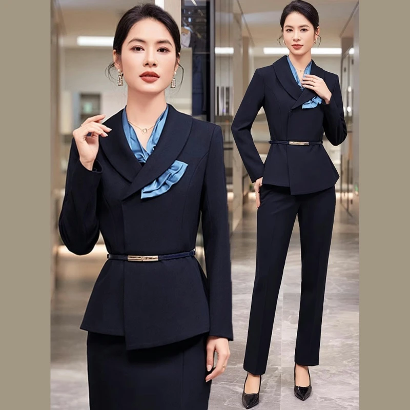 高端职业套装女2025新款春秋西装制服时尚气质美容院珠宝店工作服