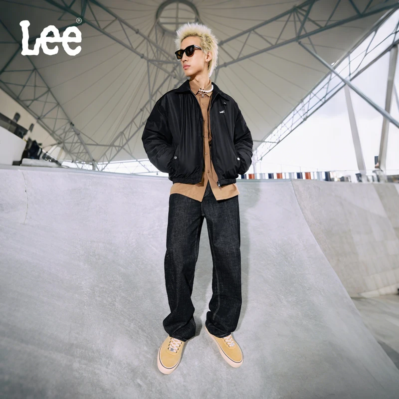 【李晨nic专属】4051宽松直筒阔腿裤Lee25宽松休闲男士潮流牛仔裤