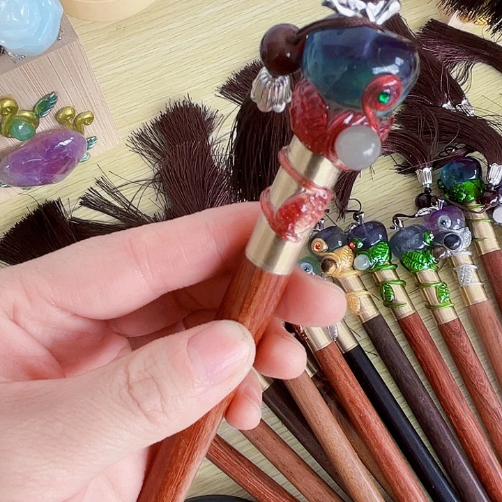 时***鳍未镶嵌水晶摆件水晶