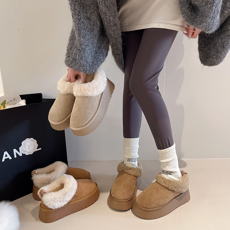 2025秋季新品百搭增高保暖雪地靴