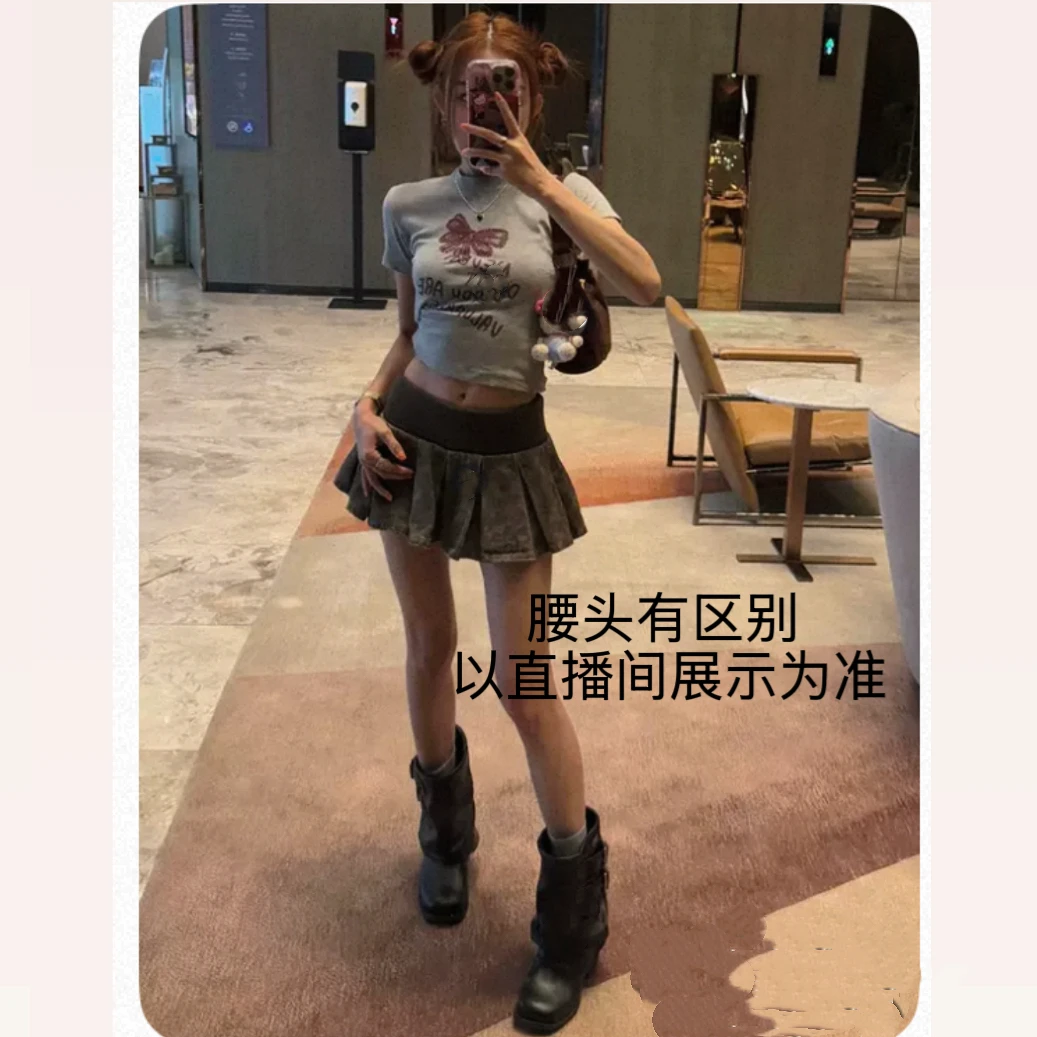 【水洗工艺】有内衬 防走光短裙女