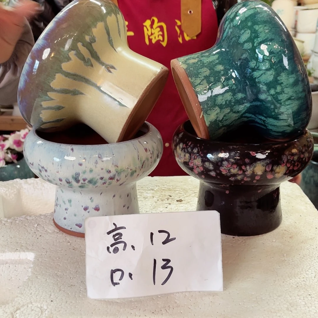 紫砂花盆高度12口径13