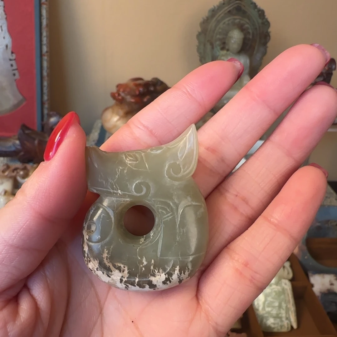 水***道和田玉（糖玉）未镶嵌颈饰