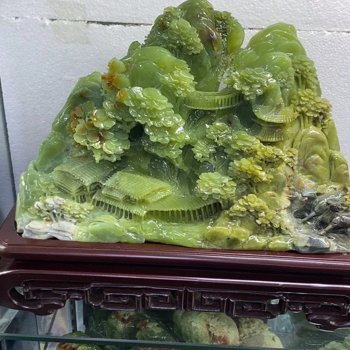 石材清***月家居摆件富贵人家