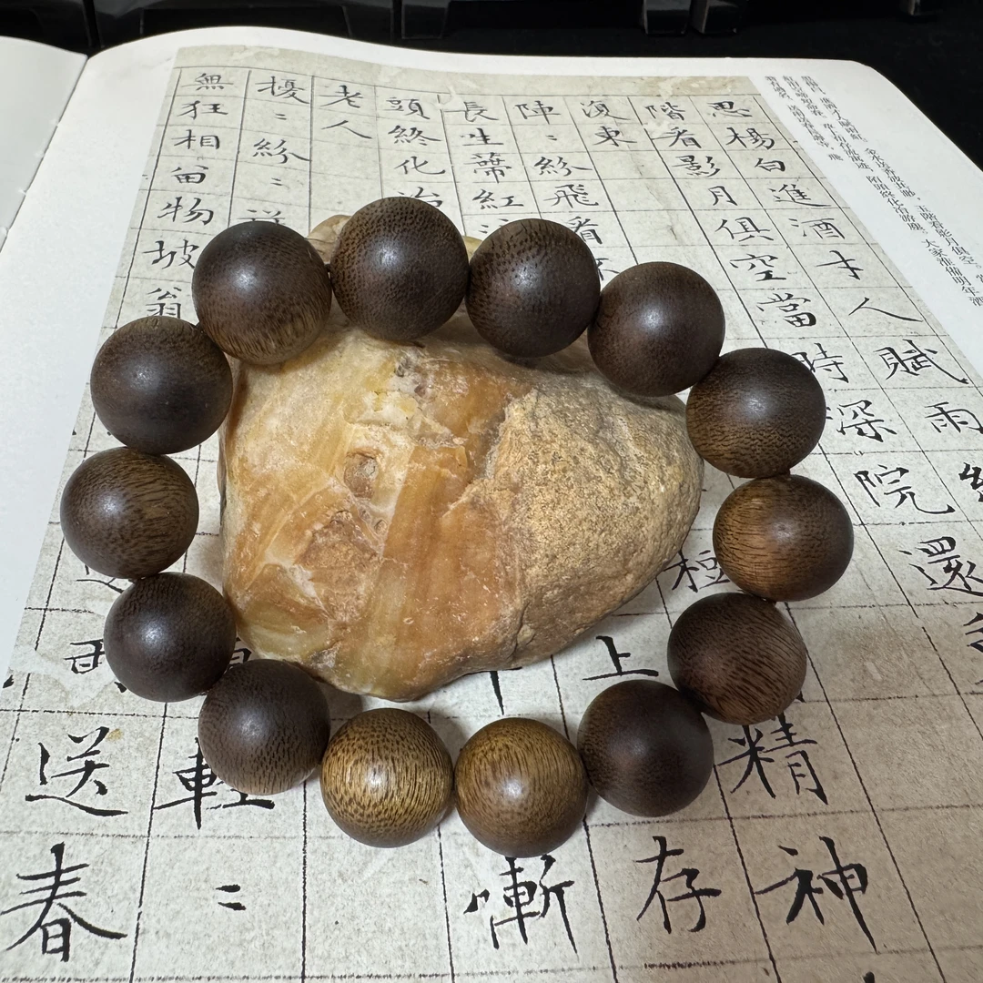 Z-490【越南富森红土】沉香单圈卡16.5mm、34.82g