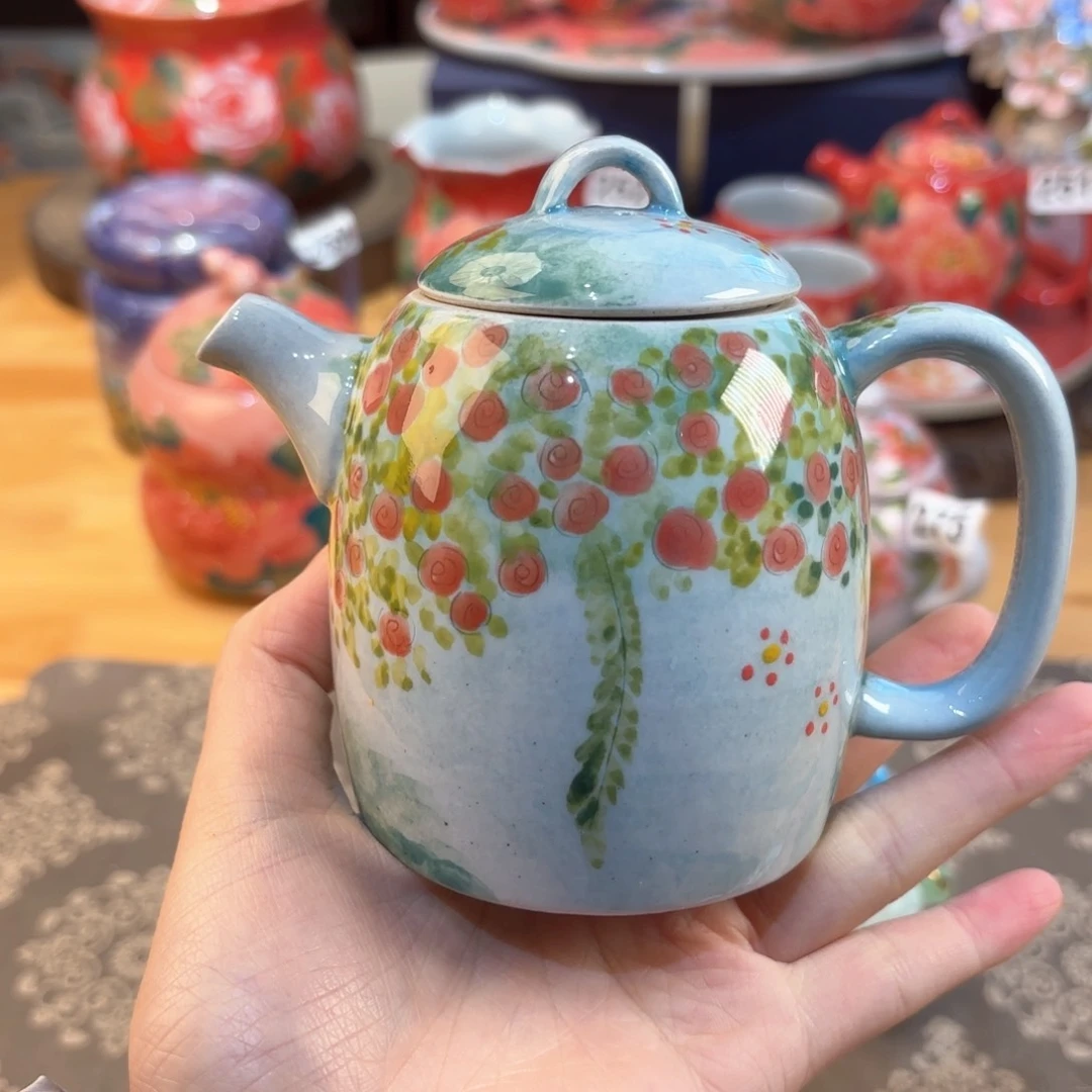 景德镇手绘高温釉下彩陶瓷茶具