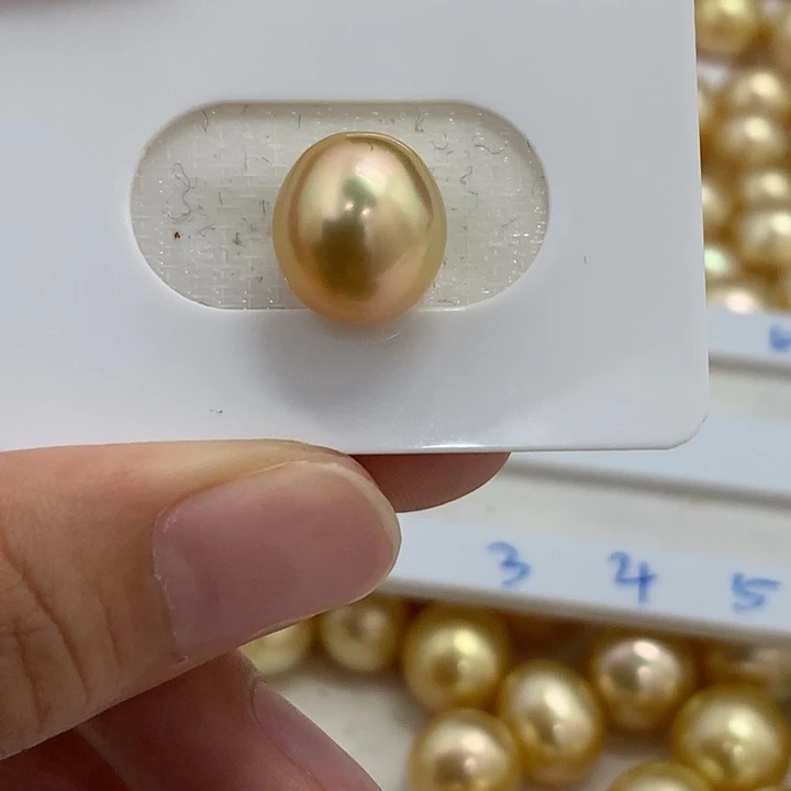 海水珍珠裸珠浓金炫彩极微瑕11.3m