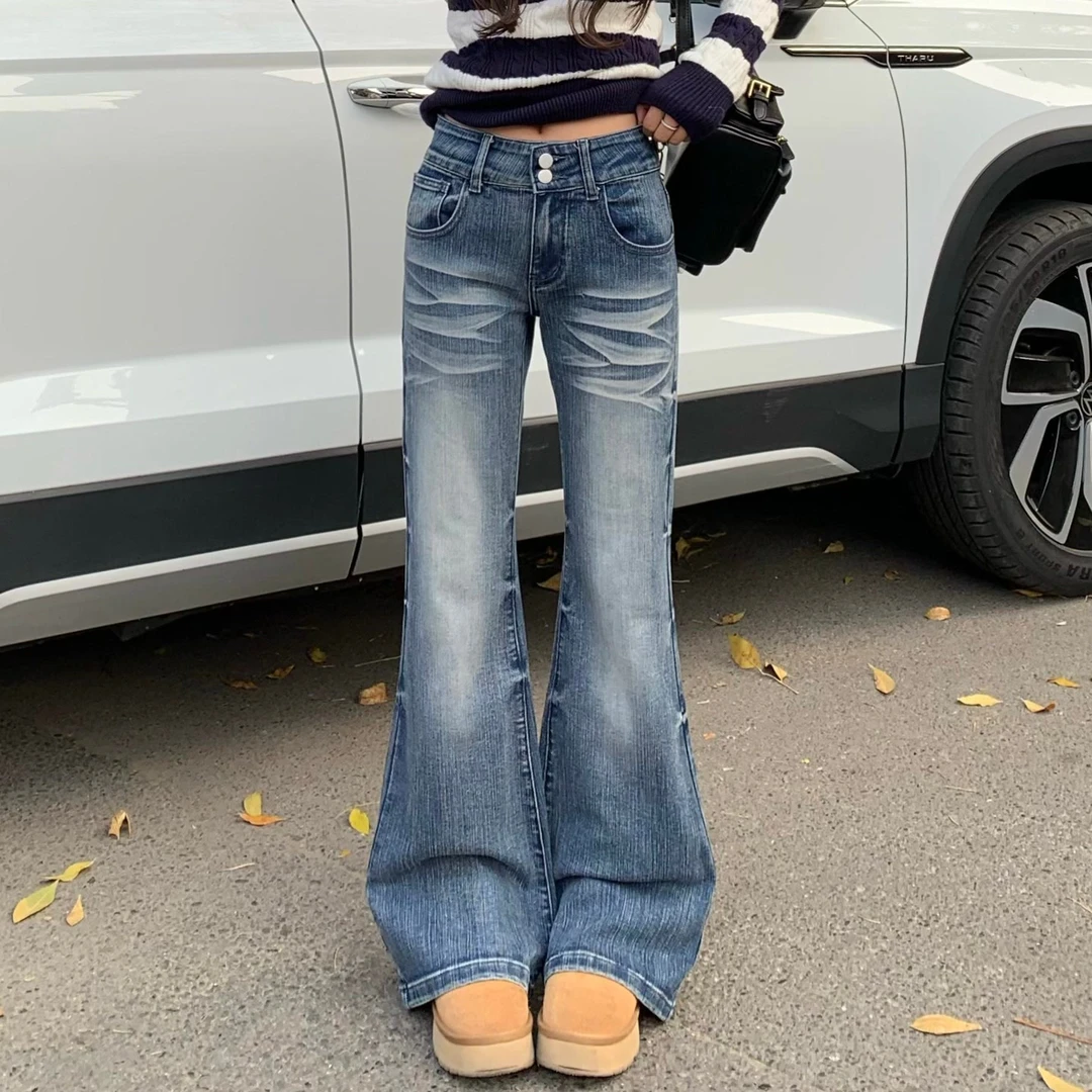 3MER  小直筒竹节微喇牛仔裤