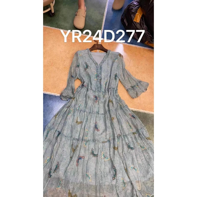 【2024-林姐真丝】重磅100桑蚕丝连衣裙YR24D277