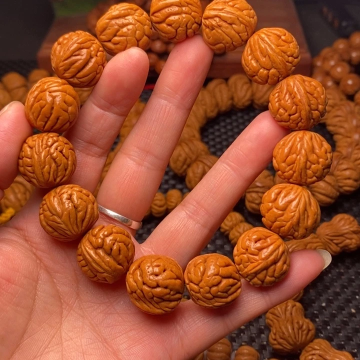 桃核手串龙纹桃核