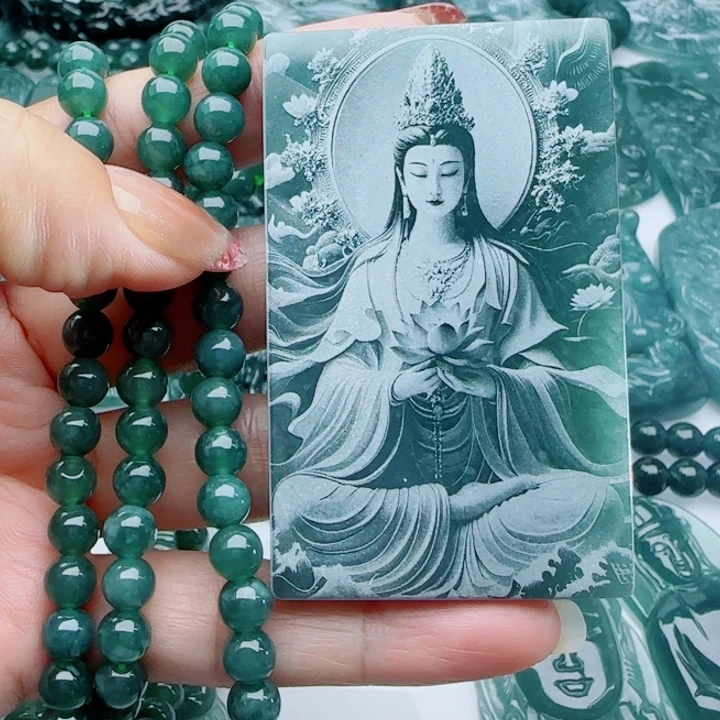 翡翠未镶嵌颈饰多样性发货天然A货翡翠