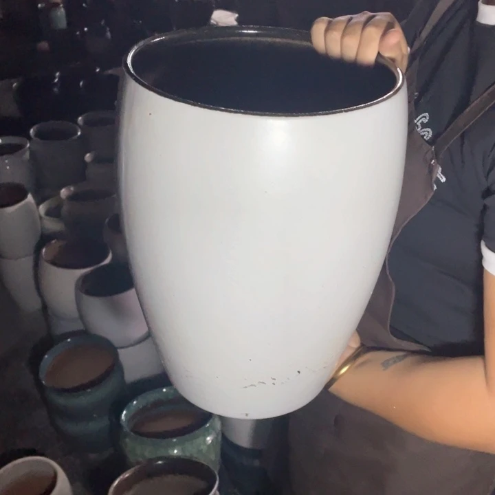 紫砂花盆口22高33瑕疵瑕疵