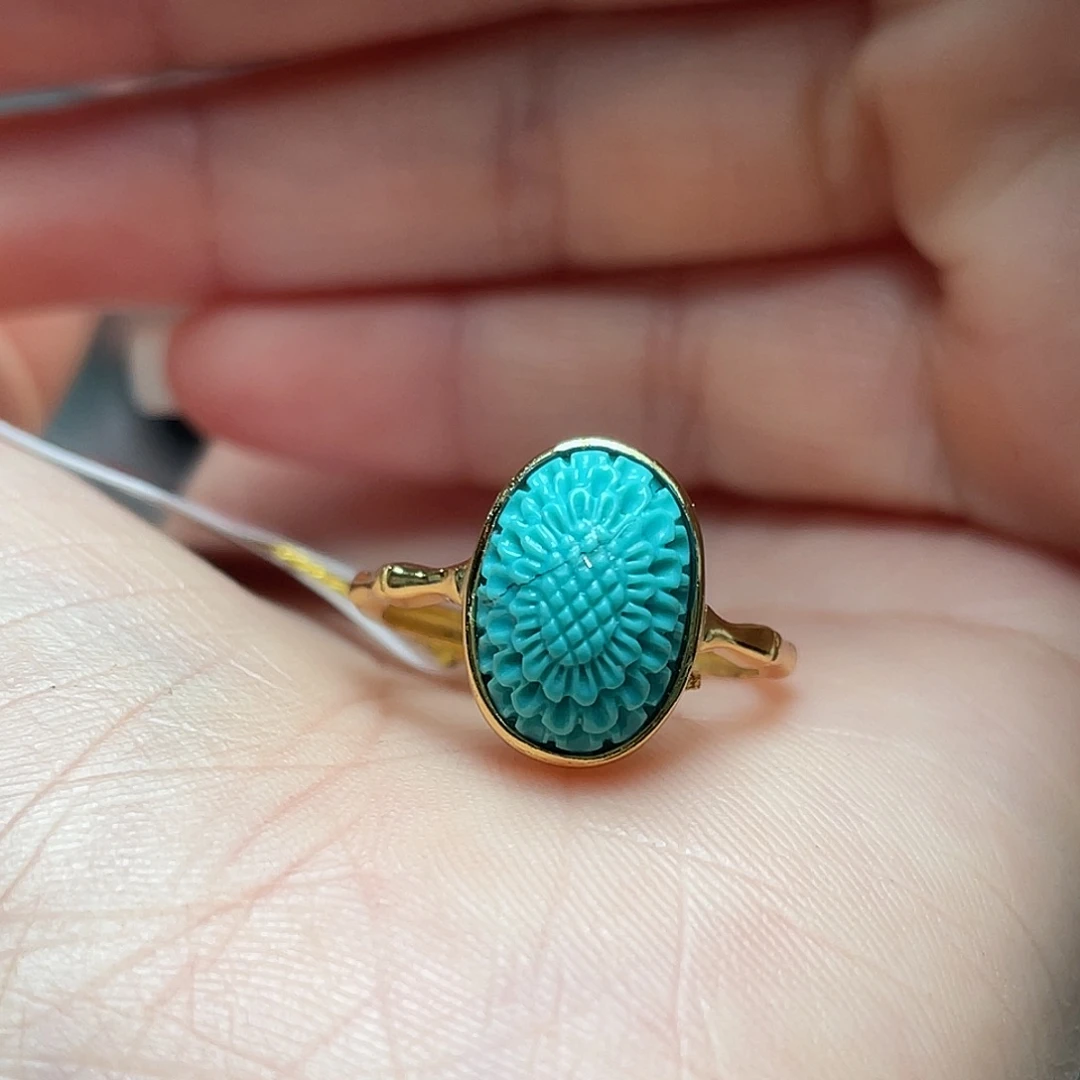 绿松石未镶嵌戒指