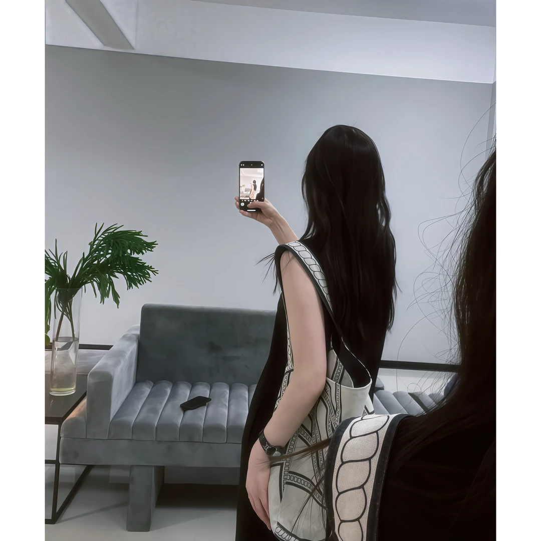 【W•Z】“纸片人”大牌气质经典显瘦醋酸麻无袖黑色长款春夏连衣裙