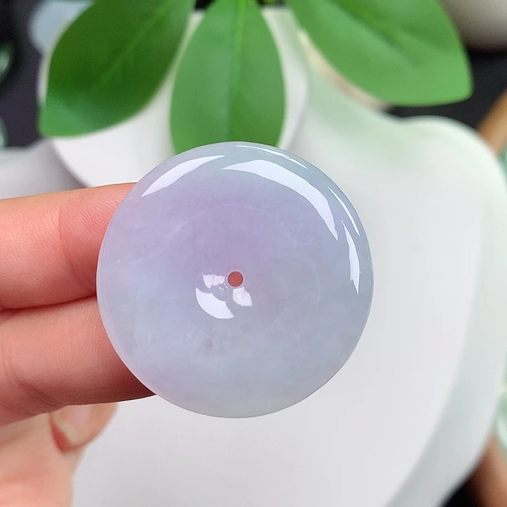 颈饰未镶嵌翡翠平安扣 31.9x5.1mm