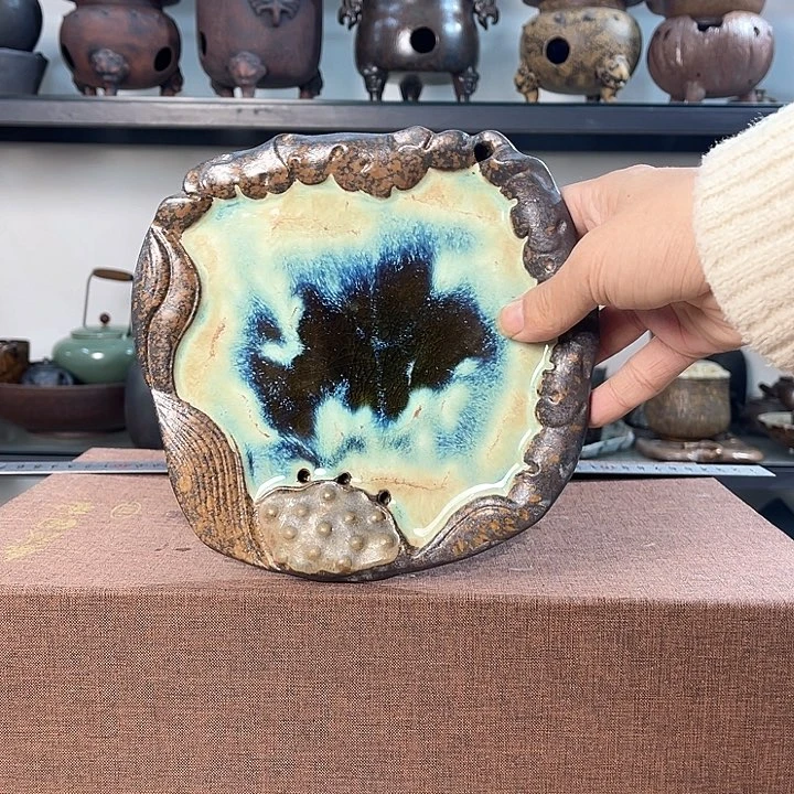 紫泥茶壶紫砂粗陶盘