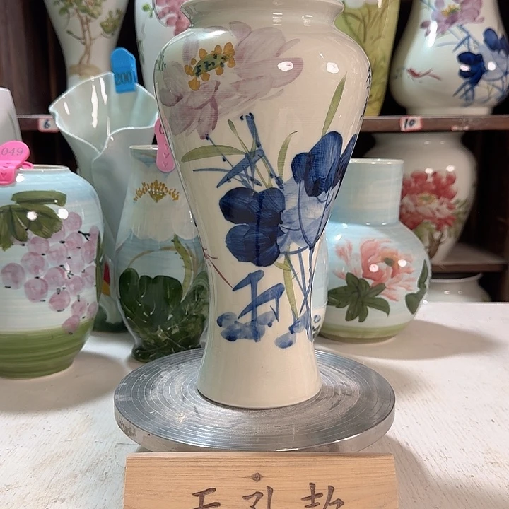 梅瓶青花荷花新款陶瓷陶瓷陶瓷陶瓷