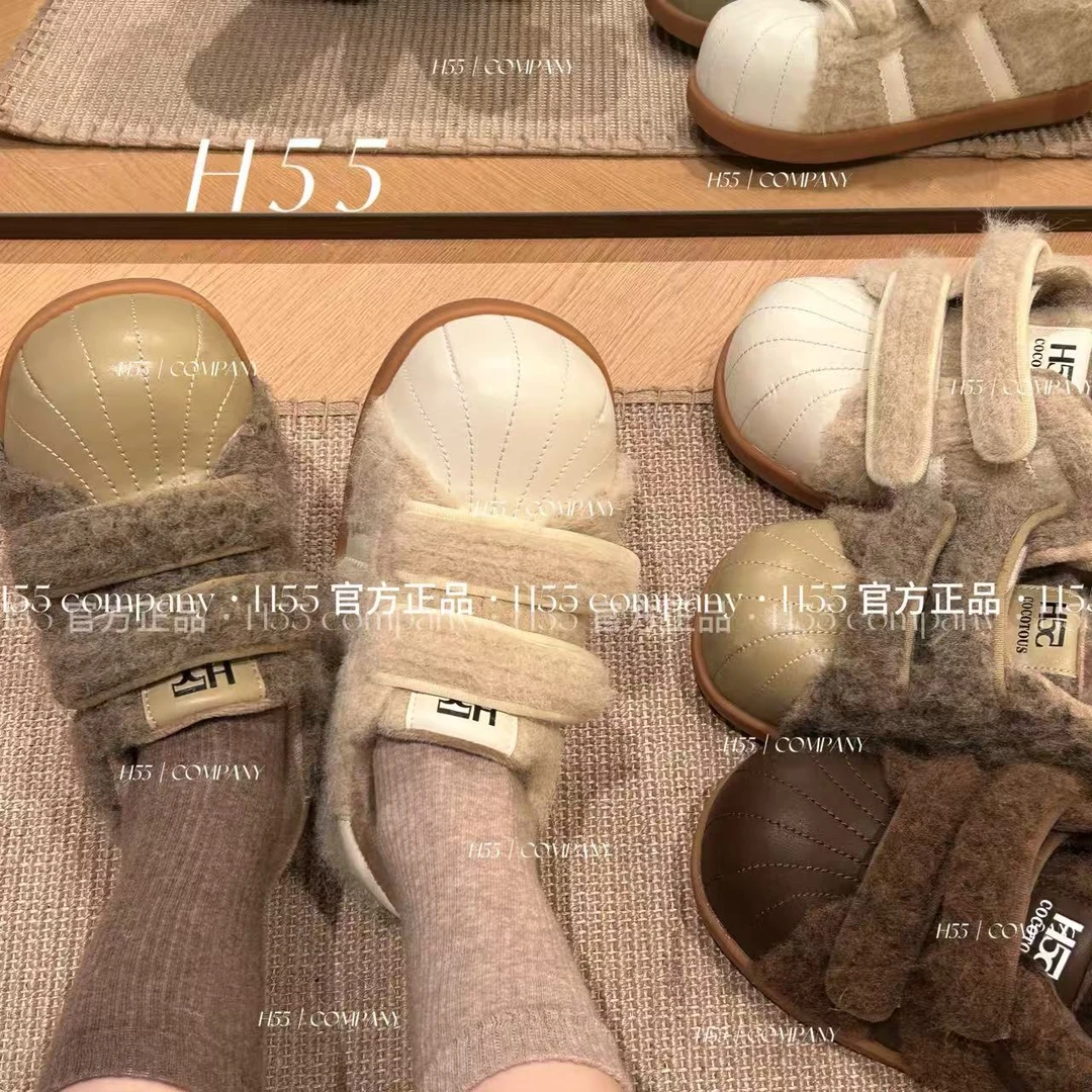 H55宝宝巴士25暖冬版加棉贝壳头百搭厚底内增高德训鞋21-2922-RD