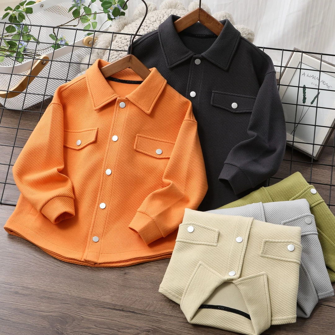 【磊杨家】男女同款儿童衬衫外套25年秋季新款衬衫外套24C07