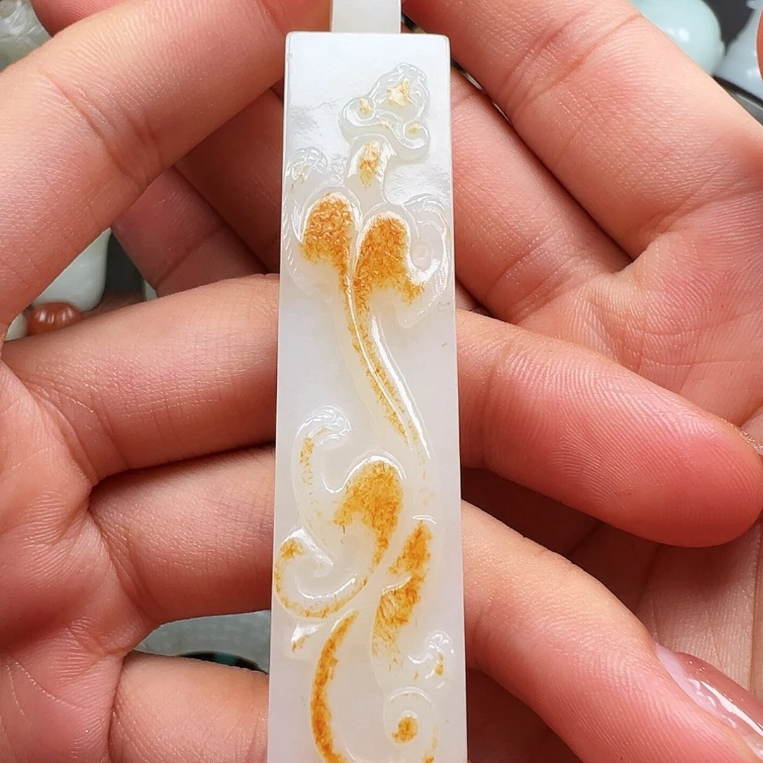 颈饰未镶嵌和田玉银***滴