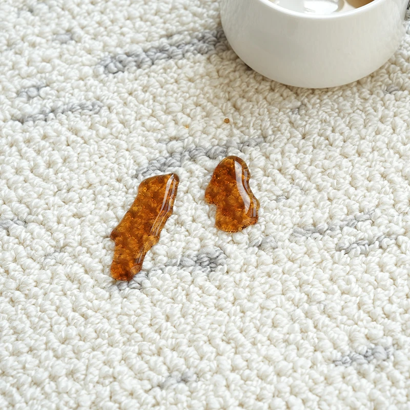 云朵纤维轻奢客厅地毯防水硅藻丝茶几垫提亮免洗加厚卧室床边毯子