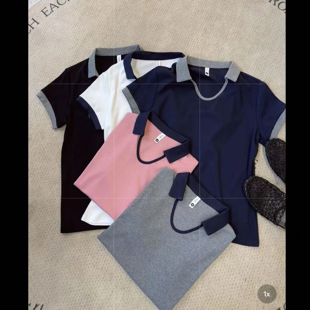 5332简约U领百搭减龄上衣薄