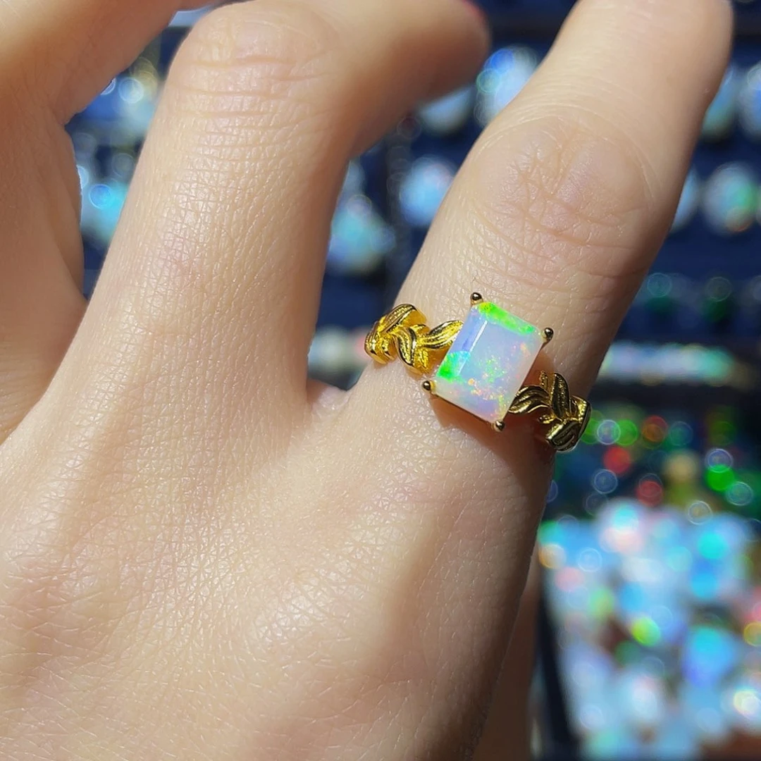 欧泊欧泊戒指银S925镶嵌