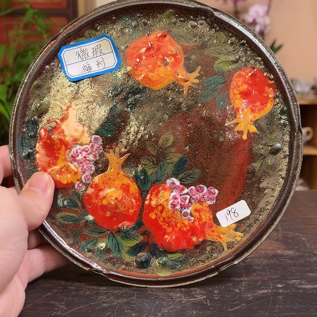 柴烧手工手绘陶瓷