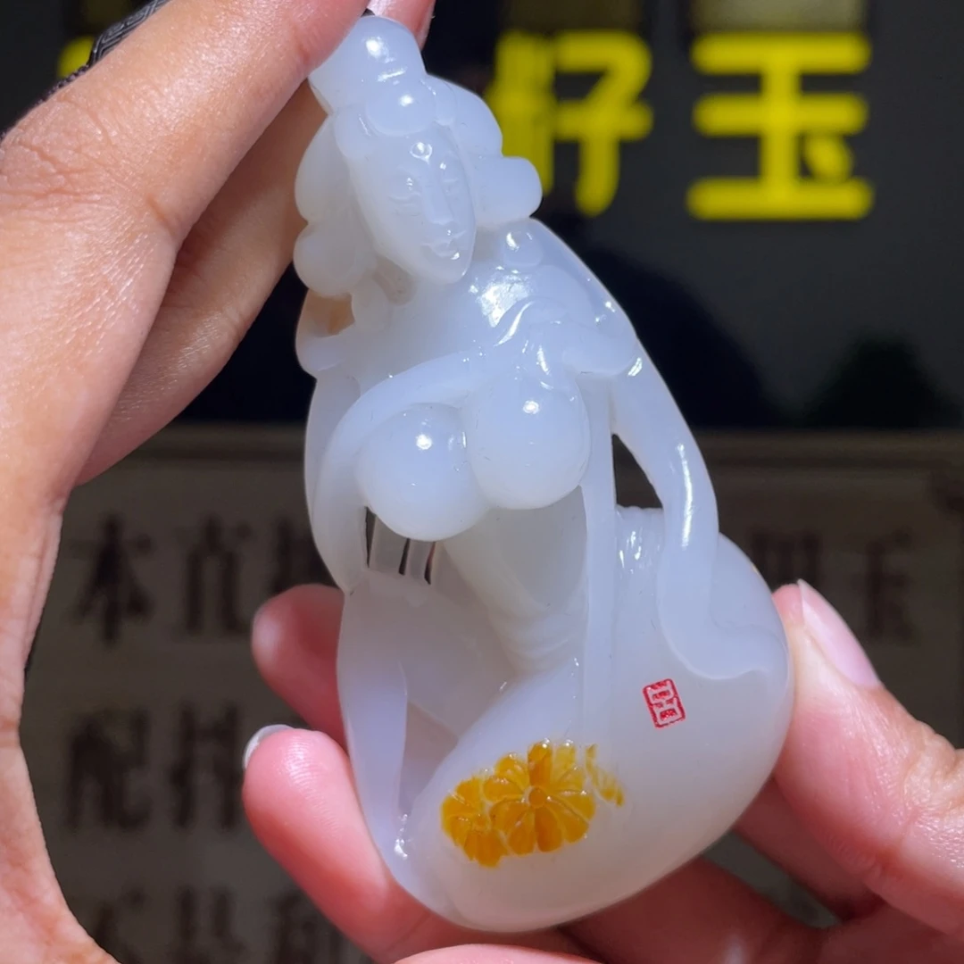 和田玉未镶嵌颈饰D2