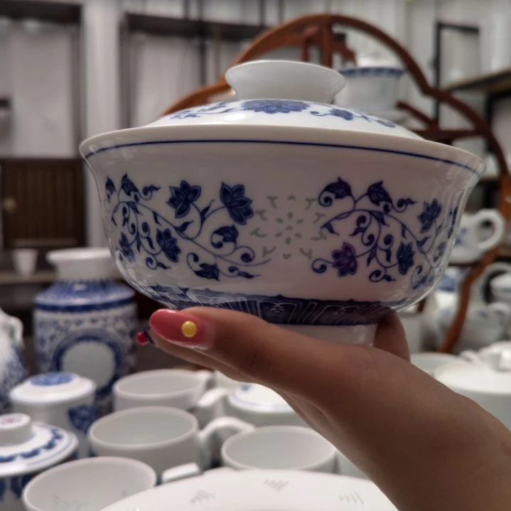 陶瓷万寿莲7寸盖锅一个