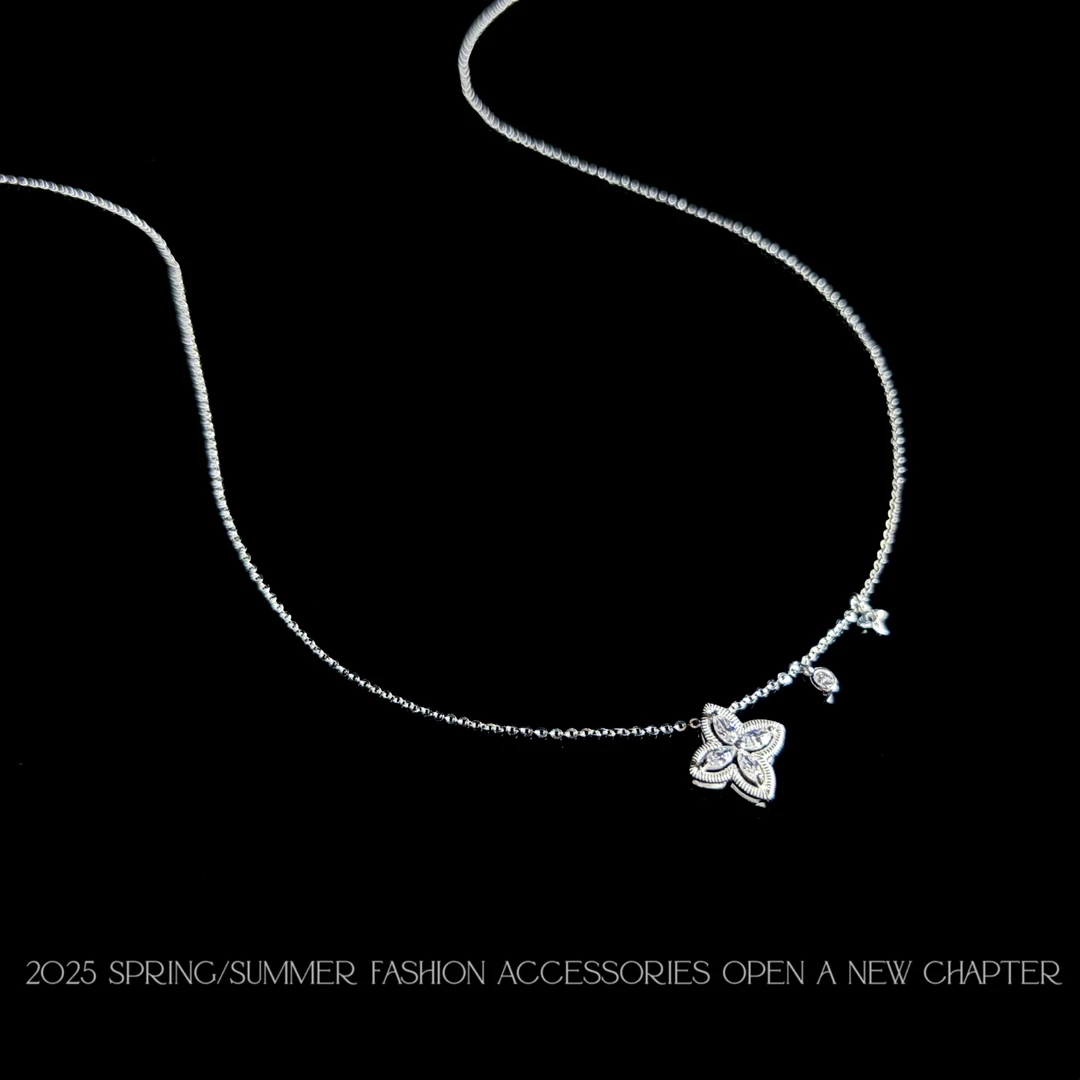 坠链均925银 镀k金 2025款C7053【余韵四叶项】铂堡俪 BOBAOLI 项链
