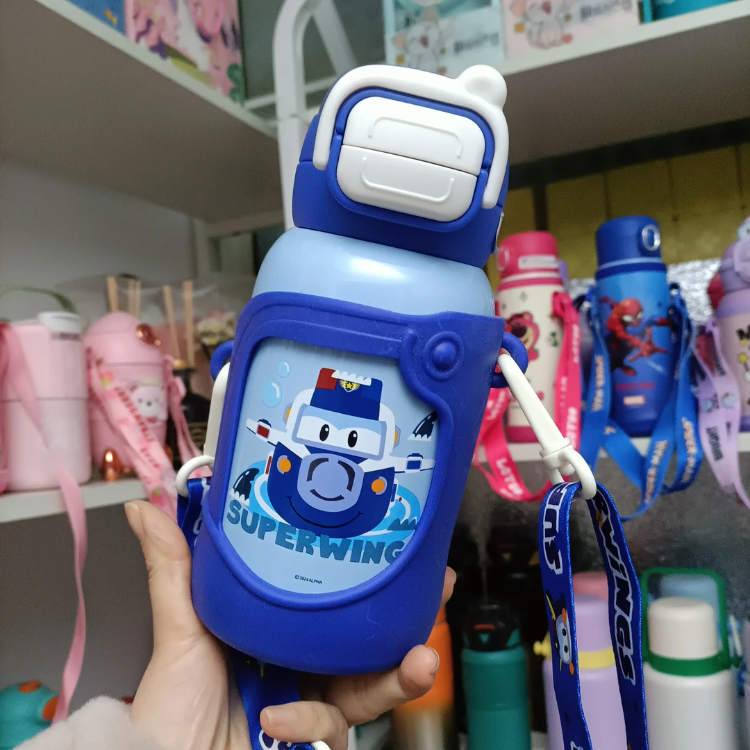 双饮硅胶套保温杯幼儿园水杯